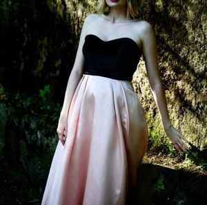 Pink And Black Dress